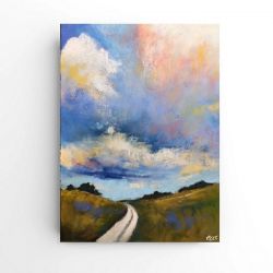 Pejzaż-praca formatu -24x18 cm. 