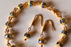 Komplet bransoletka i kolczyki z kryształu austriackiego