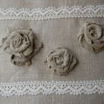 Lniana, rustykalna torba z "obrazem" - 