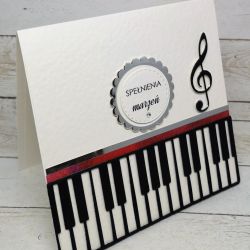 Kartka z motywem pianina 3