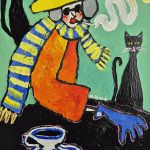 obraz  śniło mi się że siedziałam z kotami - 