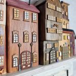 Wieszak - drewniane domki - na klucze i inne drobiazgi 6. - 