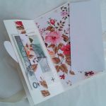 kartka  z kwiatami i sercami,  składana - kartka na ślub