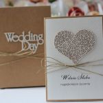 Rustykalna kartka ślubna z pudełkiem 4 - stylowa kartka ślubna