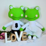 Para ślubna - żabki duże - na zamówienie - Bo kocham Cię jak żabka żabkę