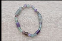 Bransoletka fluoryt i ametyst