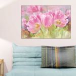 Obraz na płótnie kwiaty tulipany 80 x 50 - Obrazy do salonu tulipany