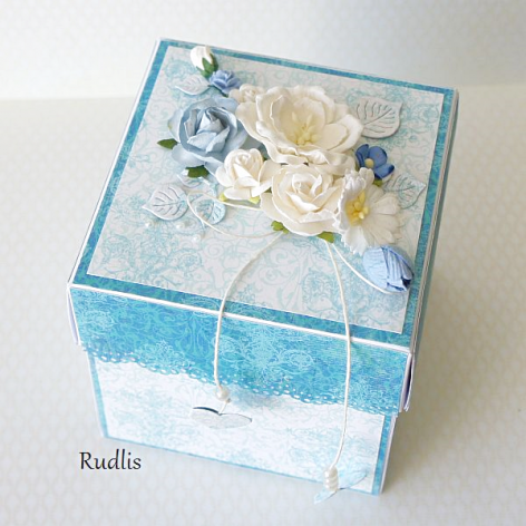 Ślubne życzenia w pudełku - Para na mostku