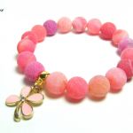 Bransoletka AGATY Z KWIATKIEM - 