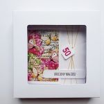 Kartka na urodziny z motylami i kwiatami - Kartka na urodziny w pudełku