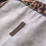 Beżowa duża torba na zakupy z weluru - 