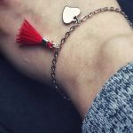Walentynkowa bransoletka serce i dekor  - Pięknie prezentuje się na ręku