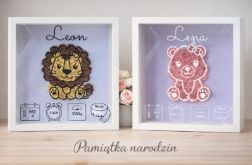 Metryczka 3D Personalizowana ramka dla dziecka - ręcznie robiona dekoracja do pokoju maluszka