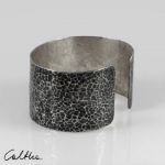 Lawa - srebrna bransoletka (2100-18) - Szeroka bransoleta
