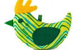 WIOSENNY ZIELONY ptaszek w paski