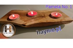 Świecznik dąb żywica epoksydowa Pamela No. 1