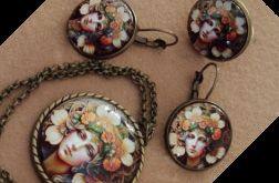 Dziewczyna w kwiatach - komplet biżuterii