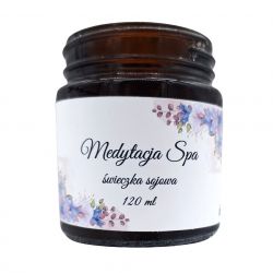 Świeca Sojowa Medytacja Spa Ręcznie Robiona 120ml Drewniany Knot 