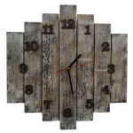 Zegar ścienny drewniany postarzany - 