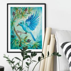 Jungle bird wydruk ilustracji