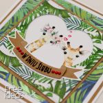 Egzotyczna kartka ślubna żyrafy KS1929 - egzotyczne