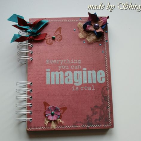 Notes/Pamiętnik 'bordo i kwiaty'