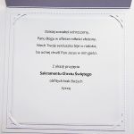 Kartka na Chrzest z gołębicą personalizowana - Kartka na Chrzest z życzeniemi i imieniem