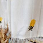 Zazdrostka do kuchni lambrekin bawełniana ANANASY HAFT HIT 140/50cm - 