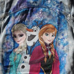 Ręcznie malowana kurtka FROZEN Kraina Lodu