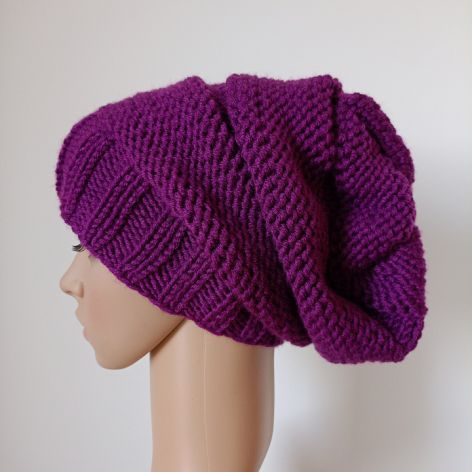Fioletowa czapa czapka