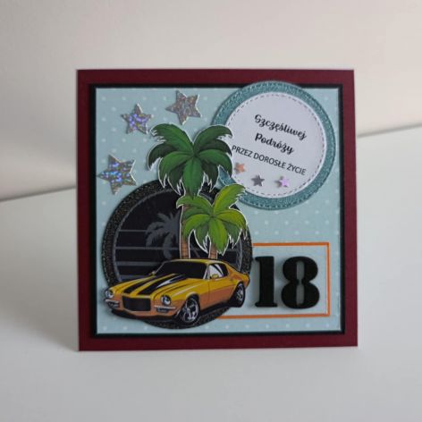 Kartka urodzinowa 18 osiemnastka