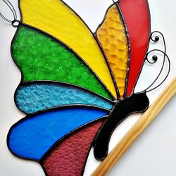 Zawieszka Tęczowy Motyl Tiffany