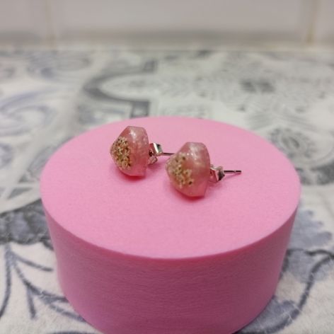 Kolczyki z żywicy epoksydowej - KOPERKOWE LOVE