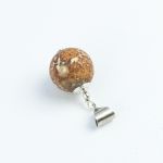Wisior Agat trawiony 18mm, srebro 925 oksydowane - Wisior Agat trawiony 18mm, srebro 925 oksydowane
