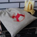 Świąteczny woreczek haftowany - 