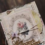 Moc serdecznych życzeń w stylu vintage - Róża vintage - detal I
