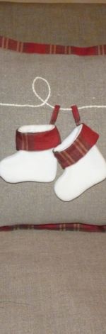 Poduszka dekoracyjna świąteczna buty