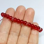 Bransoletka makrama boho czerwona - 