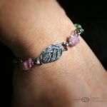 Polne skarby - bransoletka - bransoletka ze srebra i turmalinów