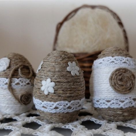 Pisanka sznurkowa - kwiatki