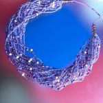 Naszyjnik Fioletowy Z Koralików - 