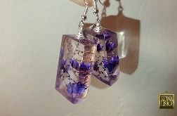 Kwiat Ametystu - kolczyki z żywicy i kwiatów