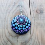 Wisiorek - Purple Dream - Dot Painting - 2