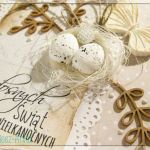 Kartka wielkanocna z jajeczkami 2 - Kartki świąteczne, wielkanocne, kartki, kartka