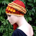 letni turban ISAURA - ISAURA, szarfa wiązana z boku głowy