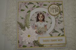 Kartka Komunijna dla dziewczynki 08