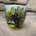 Porcelanowy kubek ręcznie malowany Wierzby  - 