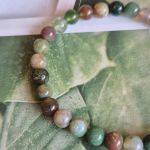 Bransoletka na gume - agat indyjski 6mm - 4