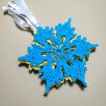 Szydełkowe śnieżynki x 5, koronkowe dekoracje na choinkę - dekoracje świąteczne