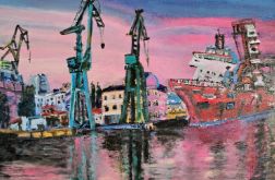 Torpedownia, Gdańsk, akryl na płótnie, 30x40x1cm
